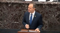 House impeachment manager Rep. Adam Schiff, D-Calif., speaks during closing arguments in the impeachment trial against President Donald Trump in the Senate at the U.S. Capitol in Washington, Feb. 3, 2020, in this image from video.