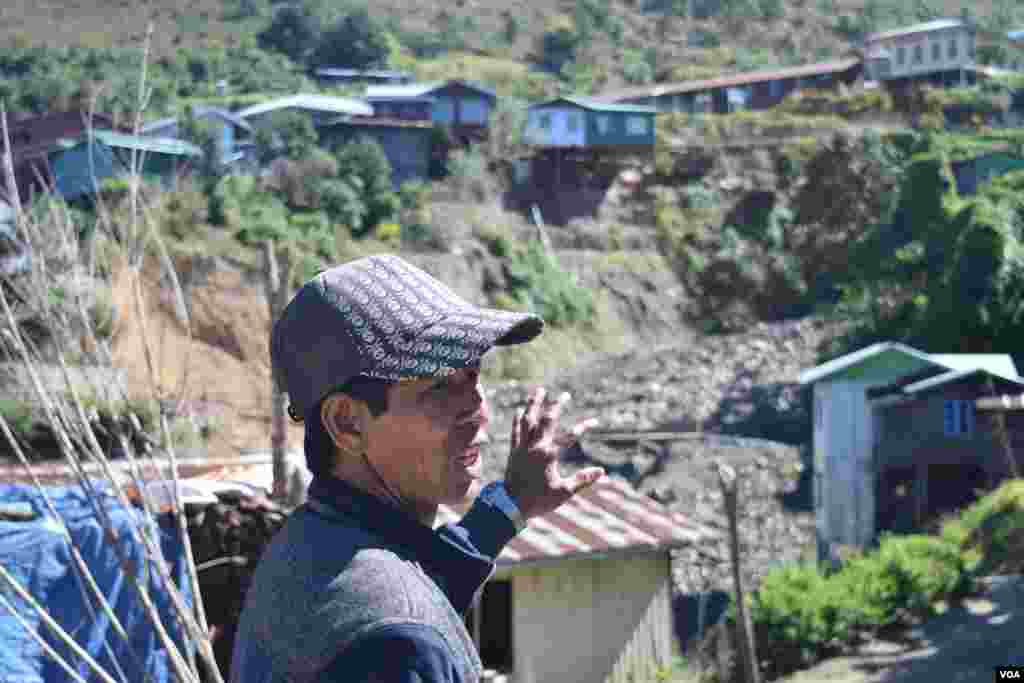 Thousands of families were displaced across Chin state after heavy rains in July caused massive landslides. (D. de Carteret/VOA)