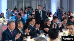 台湾副总统l赖清德在纽约出席午宴。（2023年8月14日）