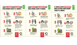 Poster edukasi 'Jaga Diri Jaga Keluarga" dalam edisi Betawi, Makasar, dan Batak Karo. (Foto: Courtesy/Twitter@Japelidi)