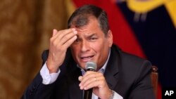 Le President de l'Equateur Rafael Correa