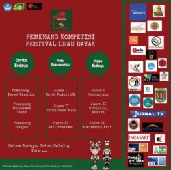 Poster pemenang lomba Festival Lewu Dayak. (Foto: Panitia Festival Lewu Dayak)
