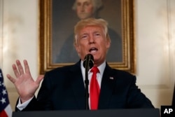 President Donald Trump speaks Monday about violence in Charlottesville.