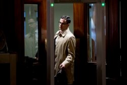 Former top national security adviser to President Donald Trump, Tim Morrison, arrives for a closed door meeting to testify as part of the House impeachment inquiry into President Donald Trump on Capitol Hill in Washington, Thursday, Oct. 31, 2019. …