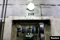 A mockup of the bunker of German Nazi leader Adolf Hitler is pictured during a media tour of "Hitler — How Could it Happen?" in Berlin, Germany, July 27, 2017.