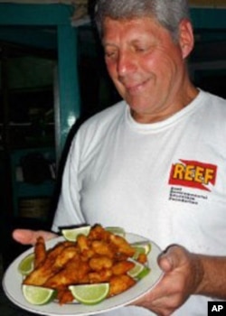 Beer-battered Lionfish puffs
