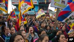 2017年3月10日，印度达兰萨拉的流亡藏人纪念1959年3月10日拉萨起事58周年。