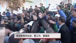 突尼斯青年抗议：要工作，要廉政