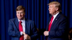 Predsednik Tramp i Tejt Rivs, koji je u utorak postao guverner Misisipija.