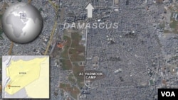 Kamp pengungsi Yarmouk dekat Damaskus, Suriah.