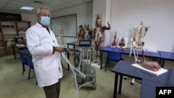 Dr.Hani Abdeen, dean of the Faculty of Medicine at the Palestinian Al-Quds University, speaks during an interview at the campus in Abu Dis, West Bank on April 23, 2020. 