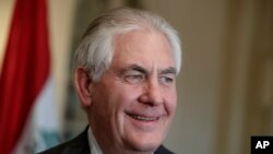 Menlu AS Rex Tillerson, di kantor Deplu AS, Washington DC, 10 Maret 2017. (AP Photo/J. Scott Applewhite) 