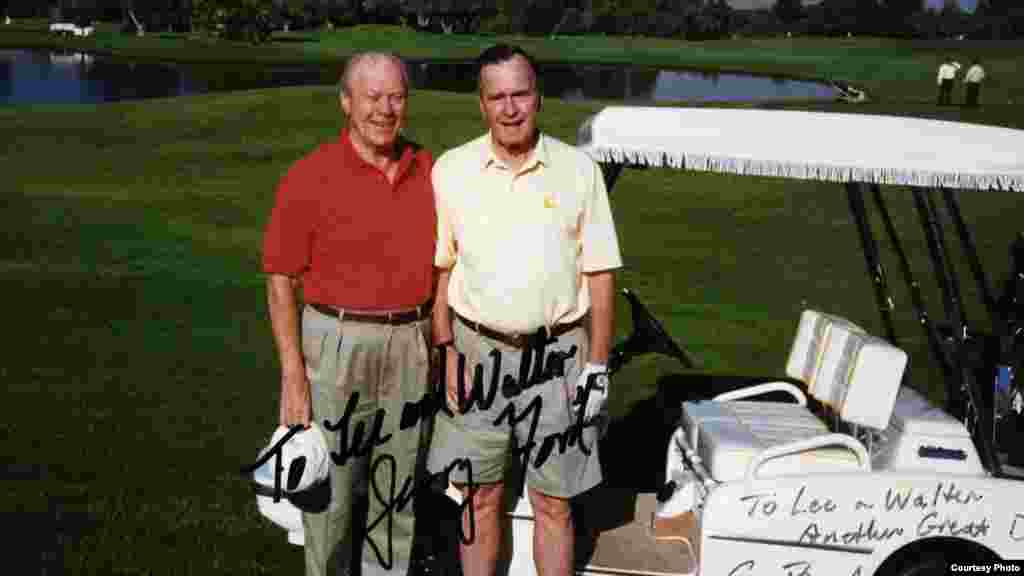 老布什和福特总统在此挥杆（阳光之乡提供）