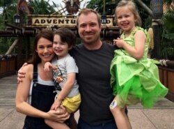 JD and Kate Dobson with their children at Disney World in Florida. (Photo courtesy Kate Dobson)