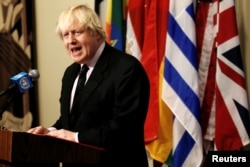 보리스 존슨 외교장관.