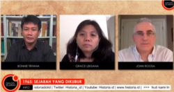 Diskusi daring 1965 Sejarah yang dikubur oleh Historia. (Foto: VOA/Nurhadi Sucahyo)