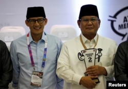 Pasangan Capres-Cawapres No. urut 2: Prabowo Subianto (kanan) dan Sandiaga Uno (foto: ilustrasi).