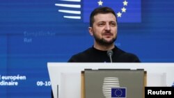 უკრაინის პრეზიდენტი ვოლოდიმირ ზელენსკი ევროპელ ლიდერებთან შეხვედრაზე. ბრიუსელი, ბელგია. 9 თებერვალი, 2023 წ.