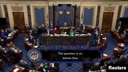 Američki senat glasa za oslobađanje bivšeg američkog predsjednika Donalda Trumpa.