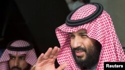 সৌদি আরবের যুবরাজ মোহাম্মদ বিন সালমান, রিয়াদ। (২১ ফেব্রুয়ারি, ২০১৮)