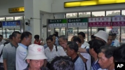 金门港内的大陆旅客(资料照)