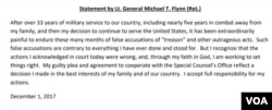 Statement from Mike Flynn about his guilty plea, Dec. 1, 2017.