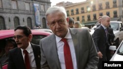 Le président élu du Mexique, Andrés Manuel Lopez Obrador, au Palais des mines de Mexico, au Mexique, le 6 août 2018.