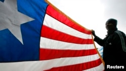 Photo d'illustration du drapeau libérien.