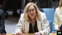 Sigrid Kaag, BMTning Yaqin Sharqda tinchlikka erishish bo'yicha maxsus koordinatori, BMT, Nyu-York, AQSh, 25-fevral, 2025 