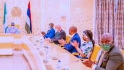 Yayin ziyarar Infantino da Motsepe a Abuja (Facebook/Femi Adesina)