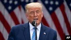 도널드 트럼프 미국 대통령이 지난 28일 백악관 브리핑에서 발언하고 있다.