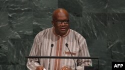 Roch Marc Christian Kaboré devant l'assemblée de l'ONU, le 21 septembre 2017.