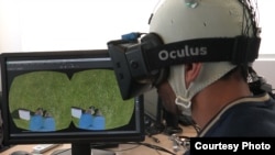 Using virtual reality to learn to walk again. Credit AASDAP