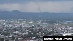 Vue des hauteurs de Goma, RDC 