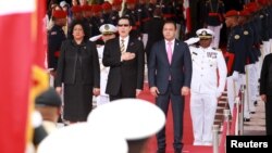 2015年7月国民党籍时任台湾总统的马英九访问多米尼加（路透社）