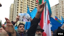 Müsavat Partiyasının "Siyasi məhbuslara azadlıq!" mitinqi