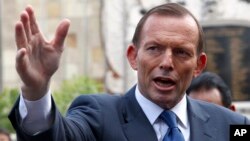 FILE - Australian Prime Minister Tony Abbott.