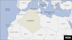 Ramani ya Algeria na nchi jirani 