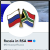 Twitter Account of Russia’s Embassy in South Africa