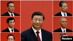 中共新一届政治局常委成员。