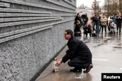 Poland's Prime Minister Mateusz Morawiecki visits the Ulma Family Museum of Poles Who Saved Jews during WWII in Markowa, Poland, Feb. 2, 2018.