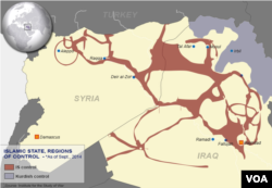Islamic State areas of control, Sept. 10, 2014