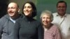 Former Iranian prisoner Jason Rezaian, left, is shown with his family shortly after his release. From second left, his wife, Yeganeh Salehi, his mother, Mary Rezaian, and his brother Ali Rezaian.