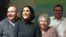 Former Iranian prisoner Jason Rezaian, left, is shown with his family shortly after his release. From second left, his wife, Yeganeh Salehi, his mother, Mary Rezaian, and his brother Ali Rezaian.
