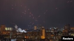 Ночной обстрел Киева (архивное фото)