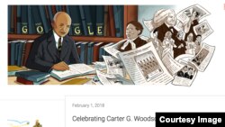Google Doodle celebrates Carter Woodson for Black History Month.