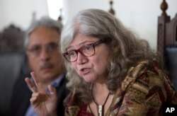 Myrna Bonaldo, Chief of Molecular Biology Laboratory of Brazil’s Oswaldo Cruz Foundation, Brazil’s premier state-run research institute for tropical diseases, speaks at a press conference in Rio de Janeiro, Brazil, Friday, Feb. 5, 2016.