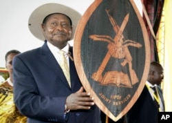FILE - Uganda's President Yoweri Museveni attends his inauguration ceremony in the capital Kampala, May 12, 2017.