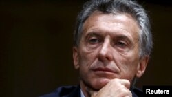 FILE - Argentina's president-elect Mauricio Macri backs off on threats to try to oust Venezuela from South America's Mercosur trade bloc.