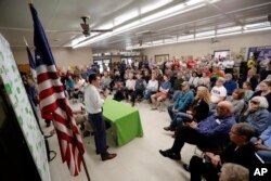 2020 Democratic presidential candidate South Bend Mayor Pete Buttigieg speaks during a town hall meeting in Fort Dodge, Iowa, April 16, 2019.